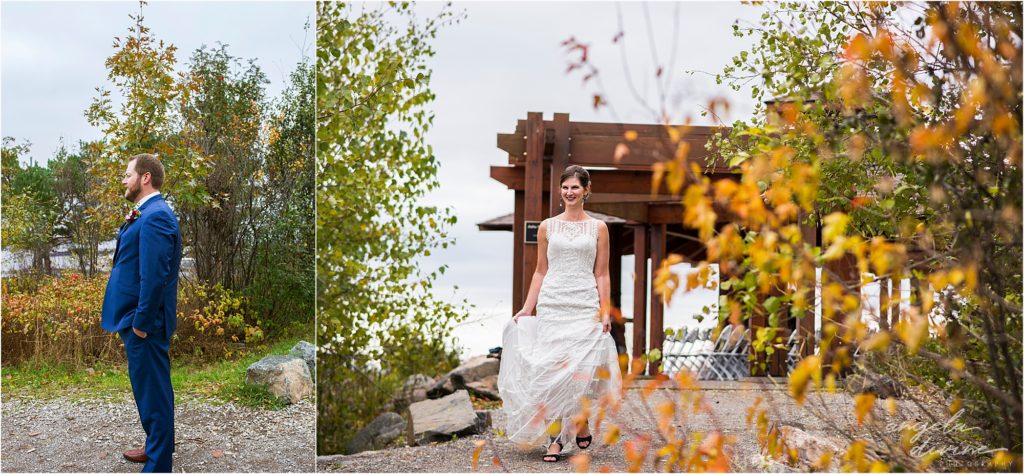 enger park duluth wedding first look