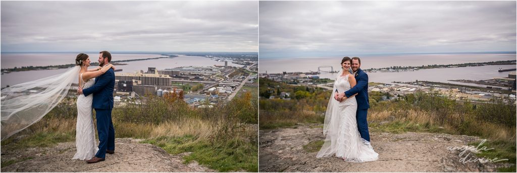 enger park duluth wedding bride and groom